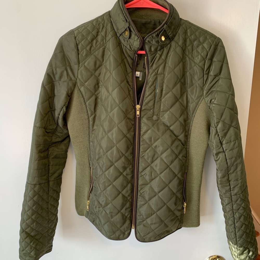 Green Tyler boe biker jacket